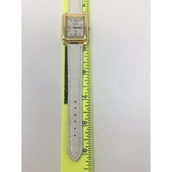 Cote D’ Azur Japan Gold White Croc Leather Mother Of Pearl Stainless Works - Picture 8 of 8